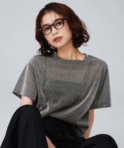 【洗える】ラメシアーTシャツ