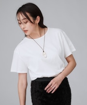 【接触冷感／コットン100／洗える／Tシャツ】半袖天竺プルオーバー