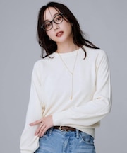 【8色展開／コンパクト丈】レーヨン混 コクーンニット