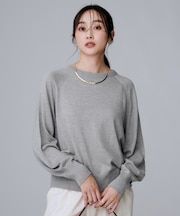 【8色展開/コンパクト丈】レーヨン混 コクーンニット