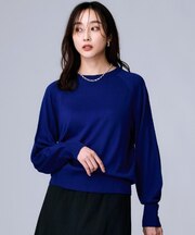 【8色展開／コンパクト丈】レーヨン混 コクーンニット