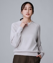 【8色展開／コンパクト丈】レーヨン混 コクーンニット