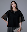 【コットン100/Tシャツ/フレア袖】シアースリーブ プルオーバー