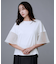【コットン100/Tシャツ/フレア袖】シアースリーブ プルオーバー