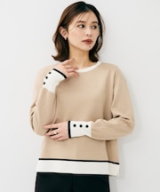 【アンサンブル可/きれいめ】ウールミラノリブニット