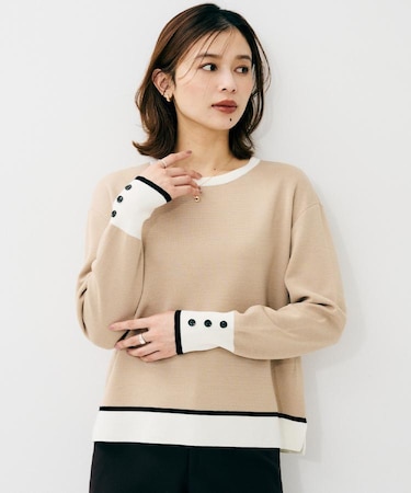 【アンサンブル可/きれいめ】ウールミラノリブニット