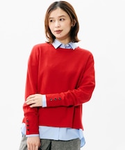 【アンサンブル可/きれいめ】ウールミラノリブニット