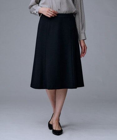 【洗えるスーツ／ストレッチ】ウール混ジャージ マーメイドスカート