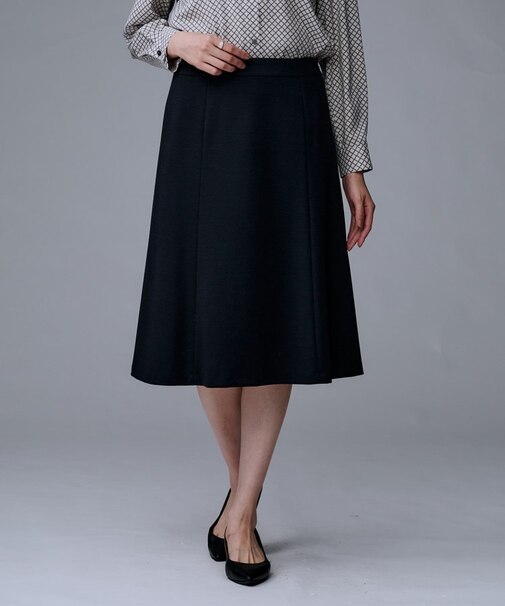 【洗えるスーツ／ストレッチ】ウール混ジャージ マーメイドスカート