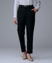 【洗えるスーツ／ストレッチ】ウール混ジャージ テーパードパンツ