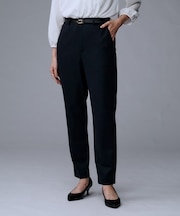 【洗えるスーツ／ストレッチ】ウール混ジャージ テーパードパンツ