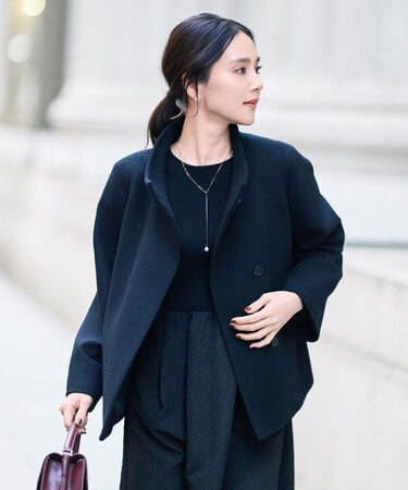 【着回しが効く/オンオフアウター】ウールショートコート