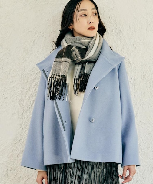 【着回しが効く/オンオフアウター】ウールショートコート