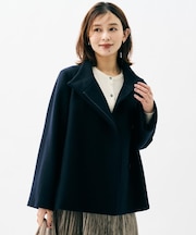 【着回しが効く／オンオフアウター】ウールショートコート