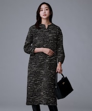 【洗える/ストレッチ】ツイードジャージワンピース