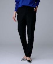 【暖か素材/ストレッチ性】裏起毛テーパードパンツ