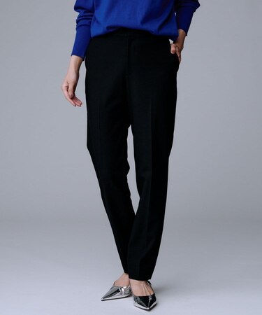 【暖か素材/ストレッチ性】裏起毛テーパードパンツ