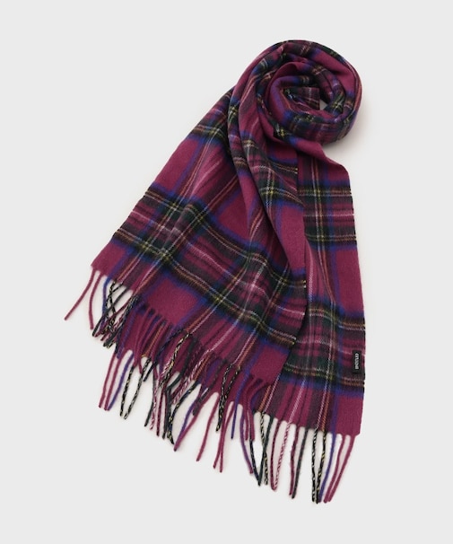 【名品／定番人気】ウールチェックマフラー