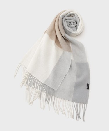 【名品／定番人気】ウールチェックマフラー