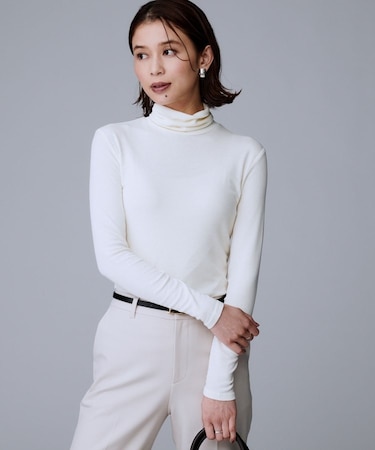 【吸湿発熱/洗える】ハイネックインナー