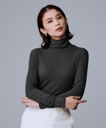 【吸湿発熱/洗える】ハイネックインナー