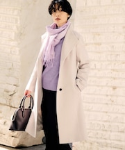 【きれいめ/スタイリッシュ】2WAYスタンドカラーロングコート