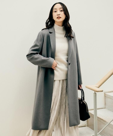 【スタイリッシュ／オンオフ兼用】ウールチェスターコート
