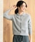【大人な品格/ふわふわニット】フォックスカシミヤ衿付きカーディガン