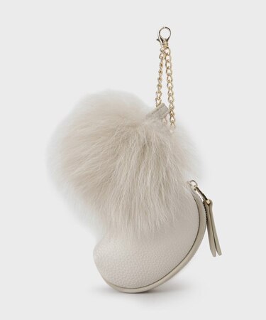 【トレンド/ギフト】ファー&ポーチチャーム