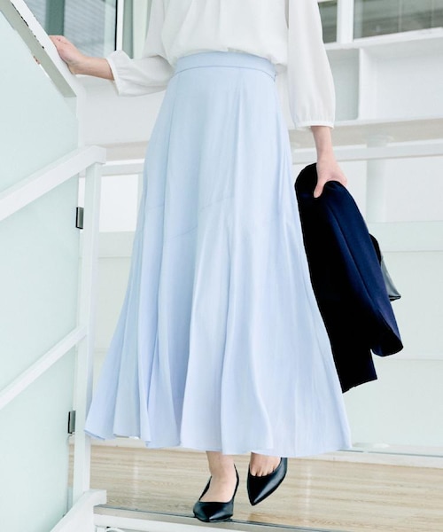 洗える/セレモニーにも/後ろウエストゴム】ロングスカート｜アン
