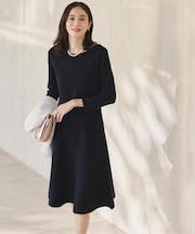 【洗える/ストレッチ性/フォーマル】ニットワンピース