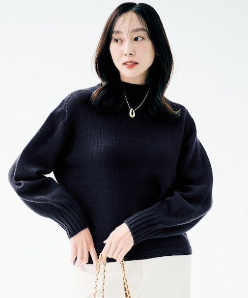 スポンディッシュ ボトルネックプルオーバー