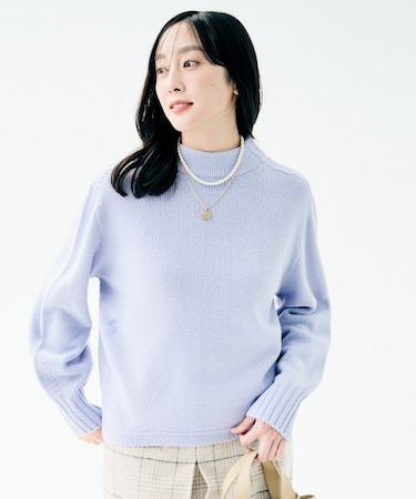 【ゆったりコンパクト】スポンディッシュ ボトルネックプルオーバー