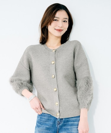 【TORRAZZO DONNA】ファースリーブ2wayプルオーバー