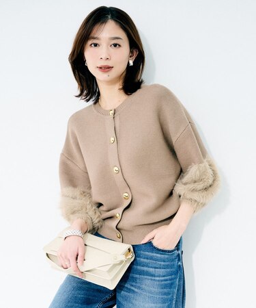 【TORRAZZO DONNA】ファースリーブ2wayプルオーバー