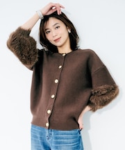 【TORRAZZO DONNA】ファースリーブ2wayプルオーバー