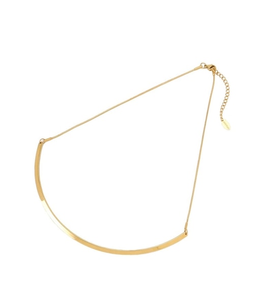 【追加/ステンレス】カーヴィプレートショートネックレス