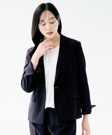 【洗える/ストレッチ性/軽い】テーラードジャケット