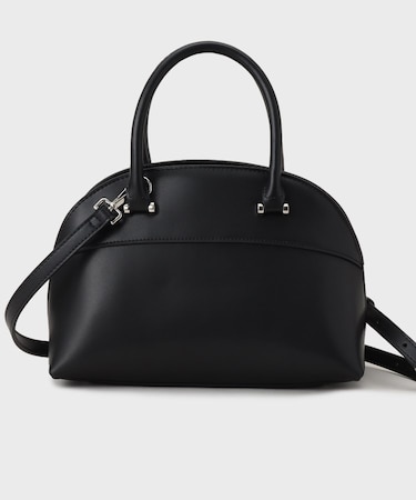 スプリットレザーラウンドボストンバッグ