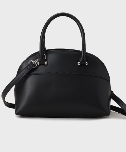 スプリットレザーラウンドボストンバッグ