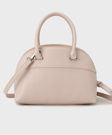 スプリットレザーラウンドボストンバッグ