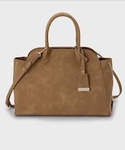 スエード調ZIPトート