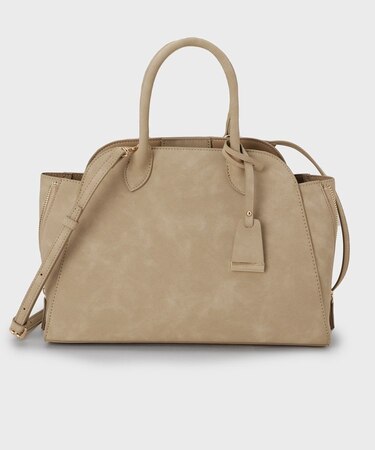 スエード調ZIPトート