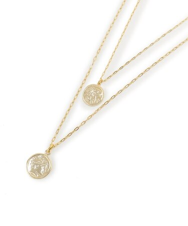 【ステンレス】レイヤードコインネックレス