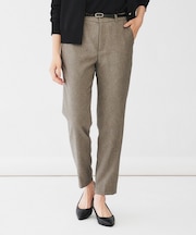 【通勤スーツ／入卒／セレモニー】ウーステッドカルゼ テーパードパンツ