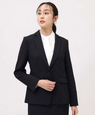 【通勤スーツ／入卒／セレモニー】ウーステッドカルゼ テーラードジャケット