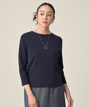 ボートネックコットンプルオーバー