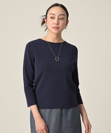 ボートネックコットンプルオーバー