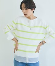 【ゆったり/洗える】クロップドニットプルオーバー