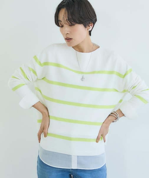 【ゆったり/洗える】クロップドニットプルオーバー